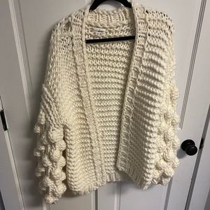 Cream sweater, cardigan